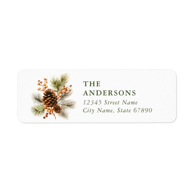 Christmas Mistletoe Return Address Labels (Front)