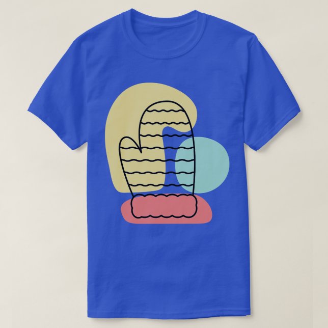 Christmas Mitten Abstract T-Shirt (Design Front)