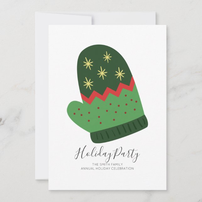 Christmas Mitten Holiday Party Invitation (Front)