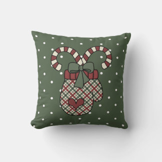 Christmas Mitten Throw Pillow