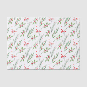 Christmas Mixed Botanical Pattern Tissue Paper