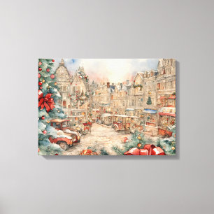 Christmas Modern Colourful Wrapped Art Canvas Prin