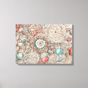Christmas Modern Colourful Wrapped Art Canvas Prin
