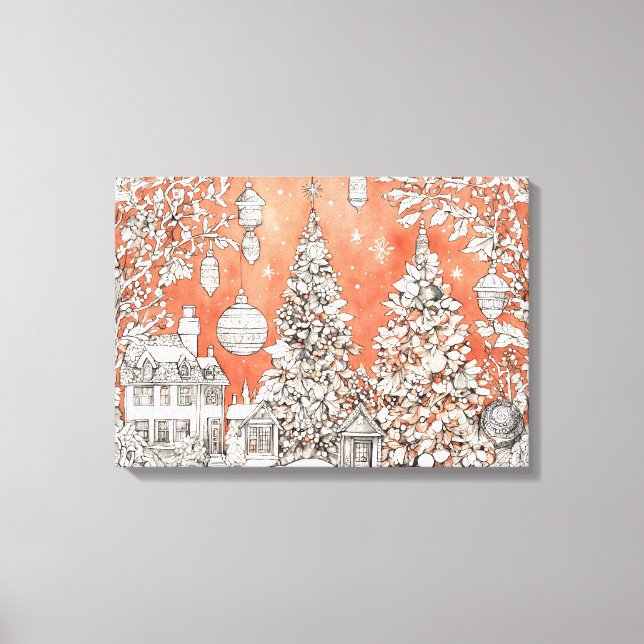 Christmas Modern Colourful Wrapped Art Canvas Prin (Front)