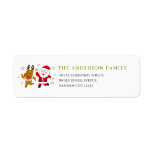 Christmas Modern Funny Simple Return Address