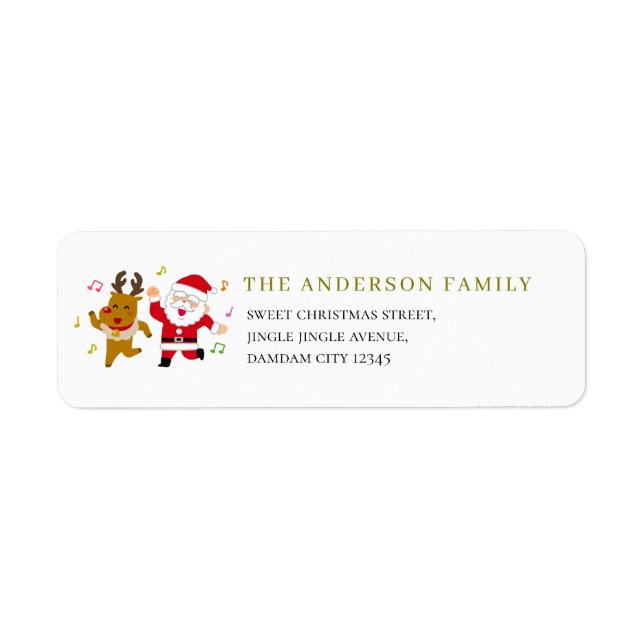 Christmas Modern Funny Simple Return Address (Front)