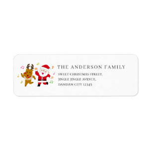 Christmas Modern Funny Simple Return Address