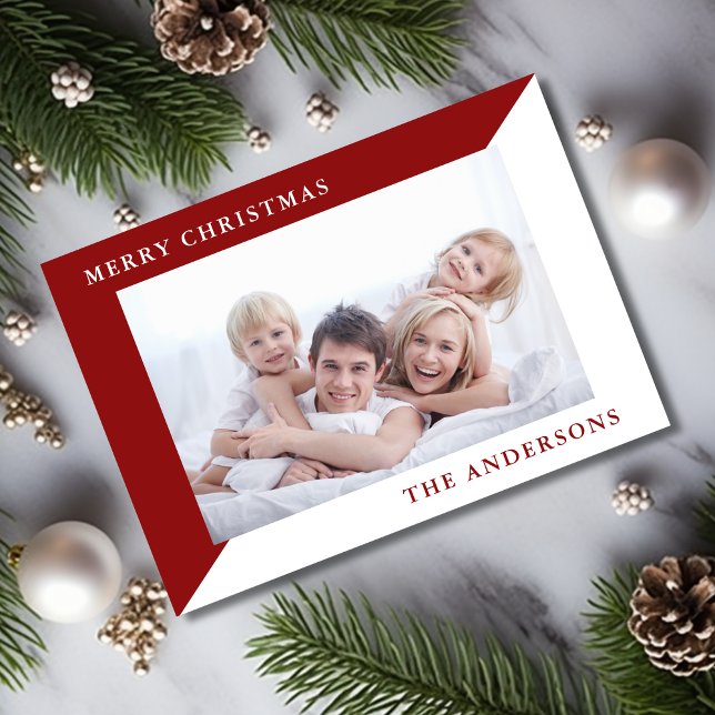 Christmas Modern Minimal Photo Holiday Card (Creator Uploaded)