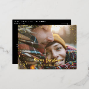 Christmas modern minimal photo star foil holiday
