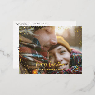 Christmas modern minimal photo star foil holiday