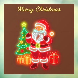 Christmas Modern Neon Holiday Collection Window Cling