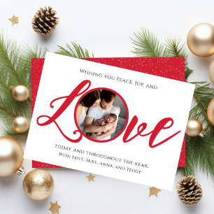 Christmas Modern Photo Calligraphy Script Love  Holiday Card