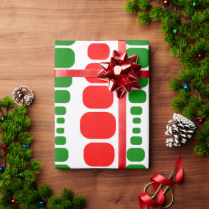 Christmas Modern Rectangles  Wrapping Paper