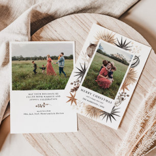 Christmas Modern Rustic Scandi Photo Frame Holiday Card