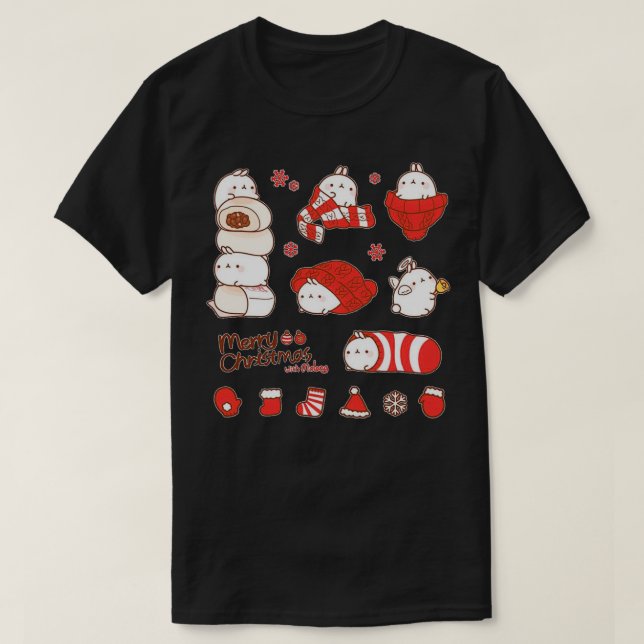 Christmas Molang  T-Shirt (Design Front)