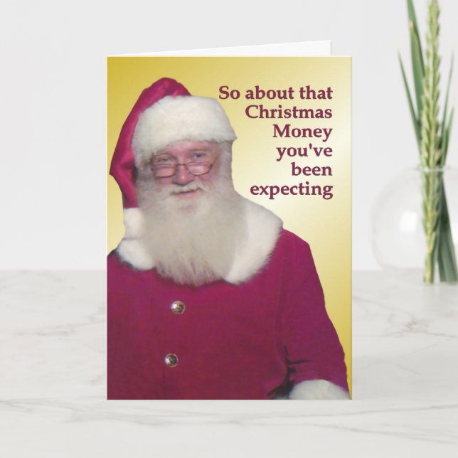 Christmas money NOT enclosed Holiday Card (Front)