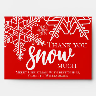 Christmas Money Thank You Snow Much Envelope