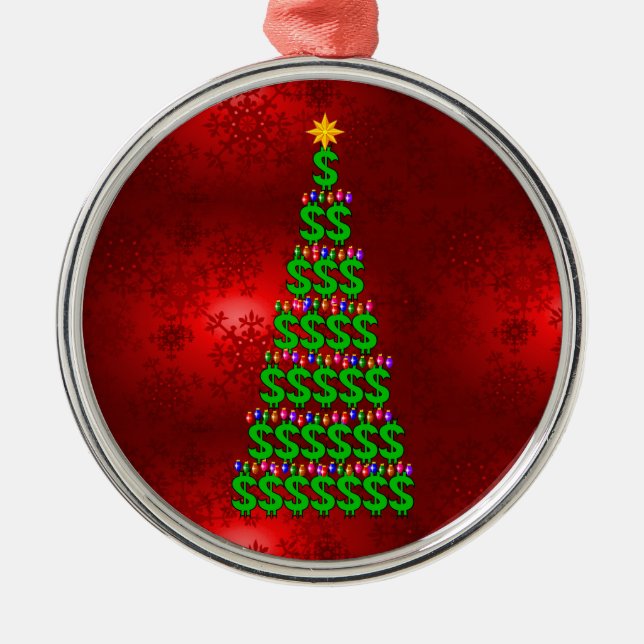 Christmas Money Tree Metal Tree Decoration (Front)