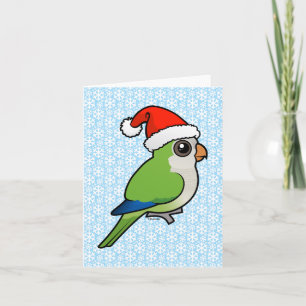 Christmas Monk Parakeet Holiday Card