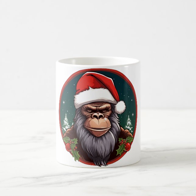 Christmas monkey coffee mug (Center)