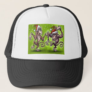 Christmas Monkey Elves Trucker Hat