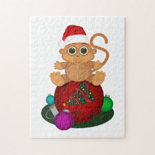 Christmas Monkey Jigsaw Puzzle