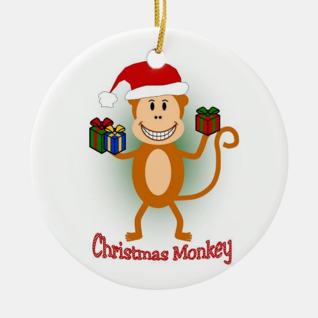 Christmas Monkey Ornament (Front)