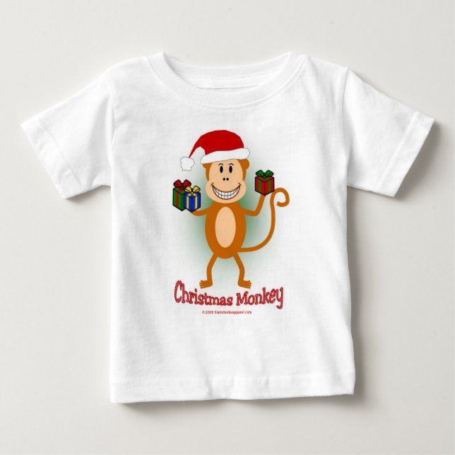 Christmas Monkey T-shirt (Front)
