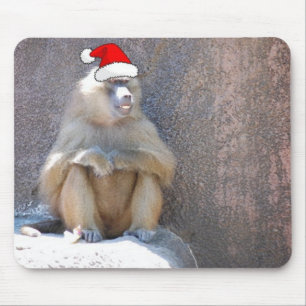 Christmas Monkeys and Baboons Mouse Mat