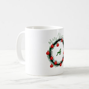 Christmas Monogram Festive Coffee Mug