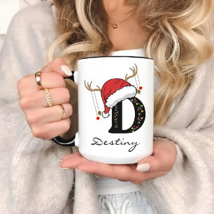 Christmas Monogram Personalised Cup for Friends