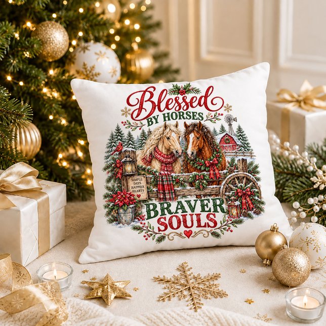 Christmas Monogram Quote Decorative Throw Pillow (Christmas Monogram Quote Decorative Throw Pillow)