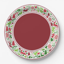 Christmas Montage Paper Plates (DKRD)