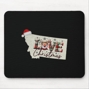 Christmas Montana Xmas State Map Montana Christmas Mouse Mat