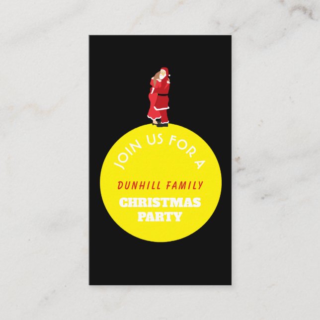 Christmas Moon, Christmas Party Ticket Invitation (Front)
