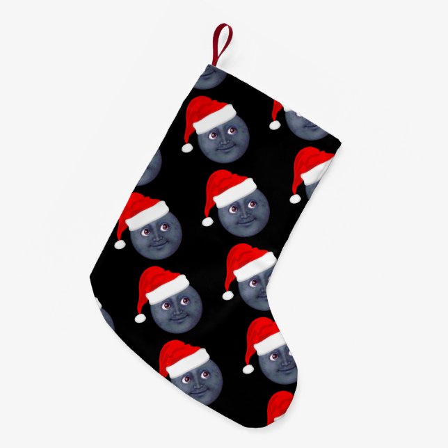 Christmas Moon Emoji Xmas Stockings (Front (Hanging))