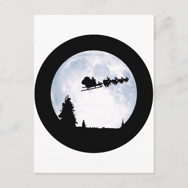 Christmas Moon Holiday Postcard (Front)