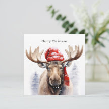 Christmas Moose Card