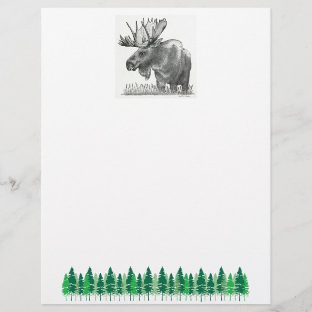 Christmas Moose Custom Letterhead (Front)