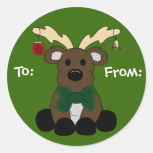 Christmas Moose Gift Tag