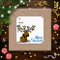 Christmas Moose Gift Tag Sticker