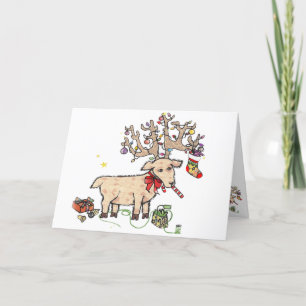 Christmas Moose Holiday Card