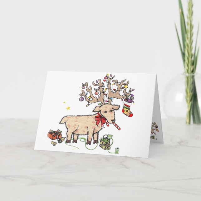 Christmas Moose Holiday Card (Front)