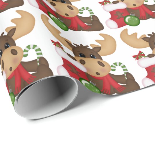 Moose Christmas Wrapping Paper 