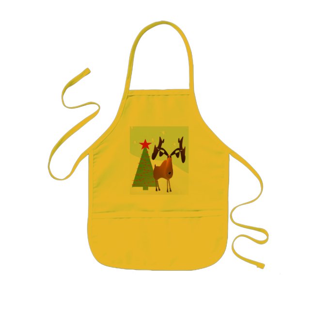 Christmas Moose Kids Apron (Front)