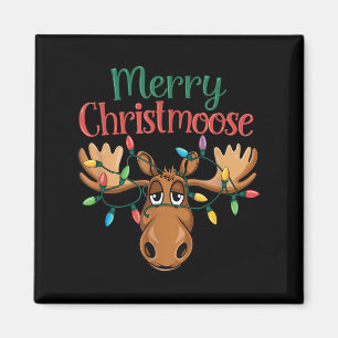 Christmas Moose Merry Christmoose Men Women Magnet