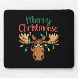 Christmas Moose Merry Christmoose Men Women Mouse Mat