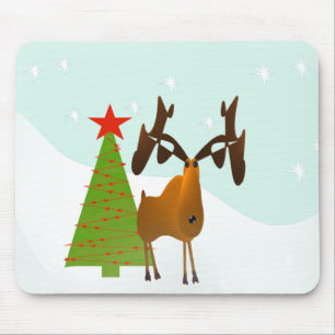 Christmas Moose Mouse Mat