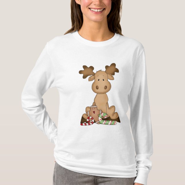 Christmas Moose Nano Long Sleeve t-shirt (Front)