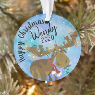 Christmas Moose Ornament